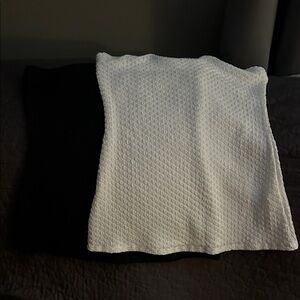 Black and White Textured Blanket